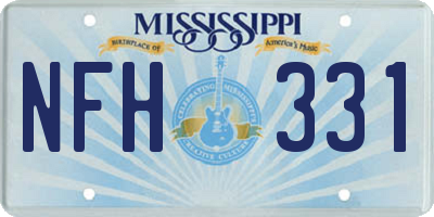 MS license plate NFH331