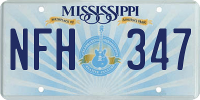 MS license plate NFH347