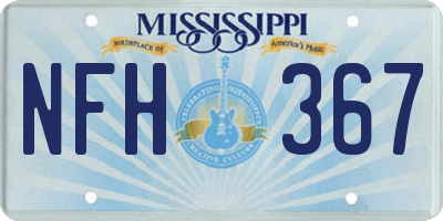 MS license plate NFH367