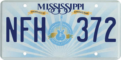 MS license plate NFH372