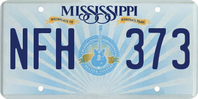 MS license plate NFH373