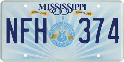 MS license plate NFH374