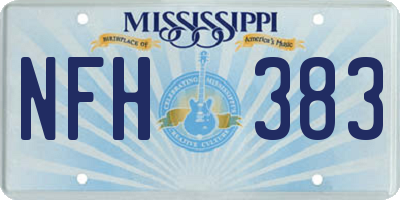 MS license plate NFH383