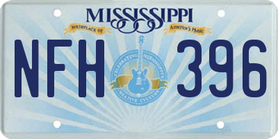 MS license plate NFH396