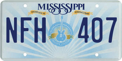 MS license plate NFH407