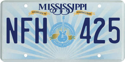 MS license plate NFH425