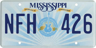 MS license plate NFH426