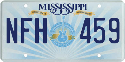 MS license plate NFH459