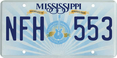 MS license plate NFH553