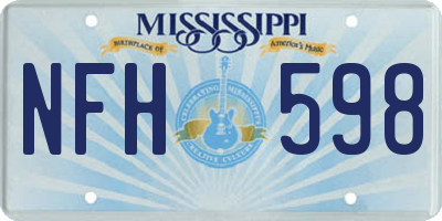 MS license plate NFH598