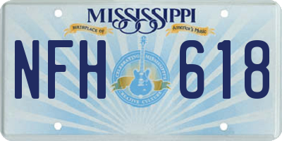 MS license plate NFH618