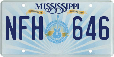 MS license plate NFH646
