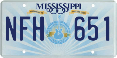 MS license plate NFH651