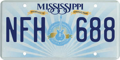 MS license plate NFH688