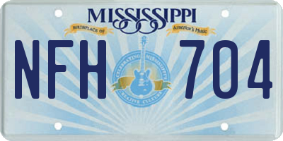 MS license plate NFH704