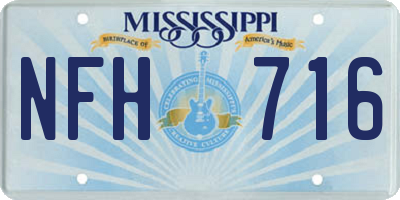MS license plate NFH716
