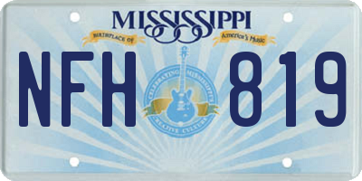 MS license plate NFH819
