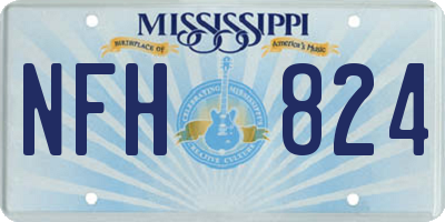 MS license plate NFH824