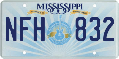 MS license plate NFH832