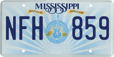 MS license plate NFH859