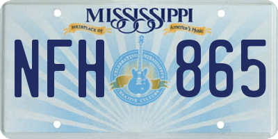 MS license plate NFH865