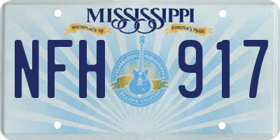 MS license plate NFH917