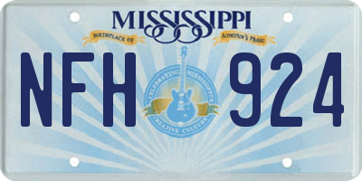 MS license plate NFH924
