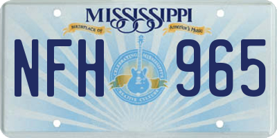 MS license plate NFH965
