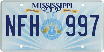 MS license plate NFH997