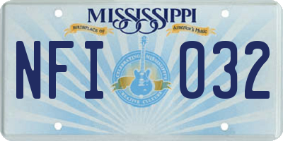 MS license plate NFI032
