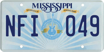 MS license plate NFI049
