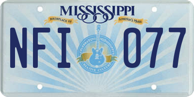 MS license plate NFI077