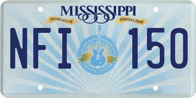 MS license plate NFI150
