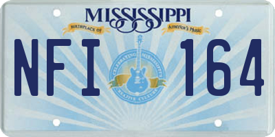 MS license plate NFI164