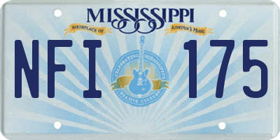 MS license plate NFI175