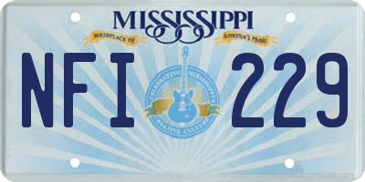 MS license plate NFI229