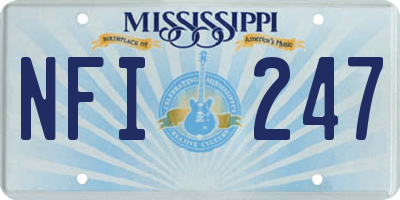 MS license plate NFI247