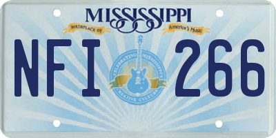 MS license plate NFI266