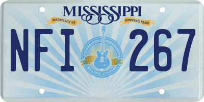 MS license plate NFI267