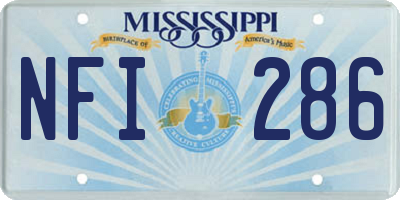 MS license plate NFI286