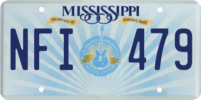 MS license plate NFI479