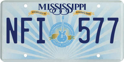 MS license plate NFI577