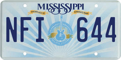 MS license plate NFI644