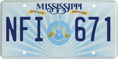 MS license plate NFI671