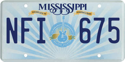 MS license plate NFI675