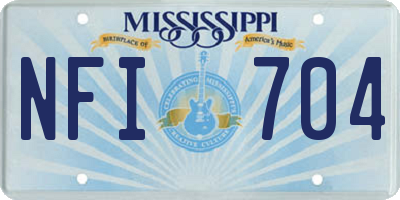 MS license plate NFI704