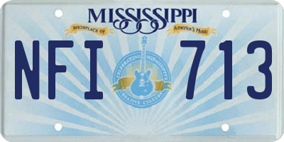 MS license plate NFI713