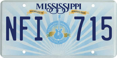MS license plate NFI715
