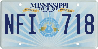 MS license plate NFI718
