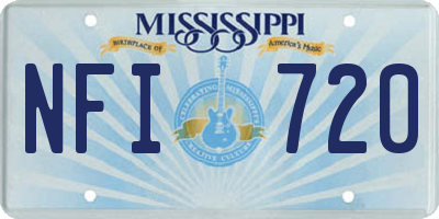 MS license plate NFI720